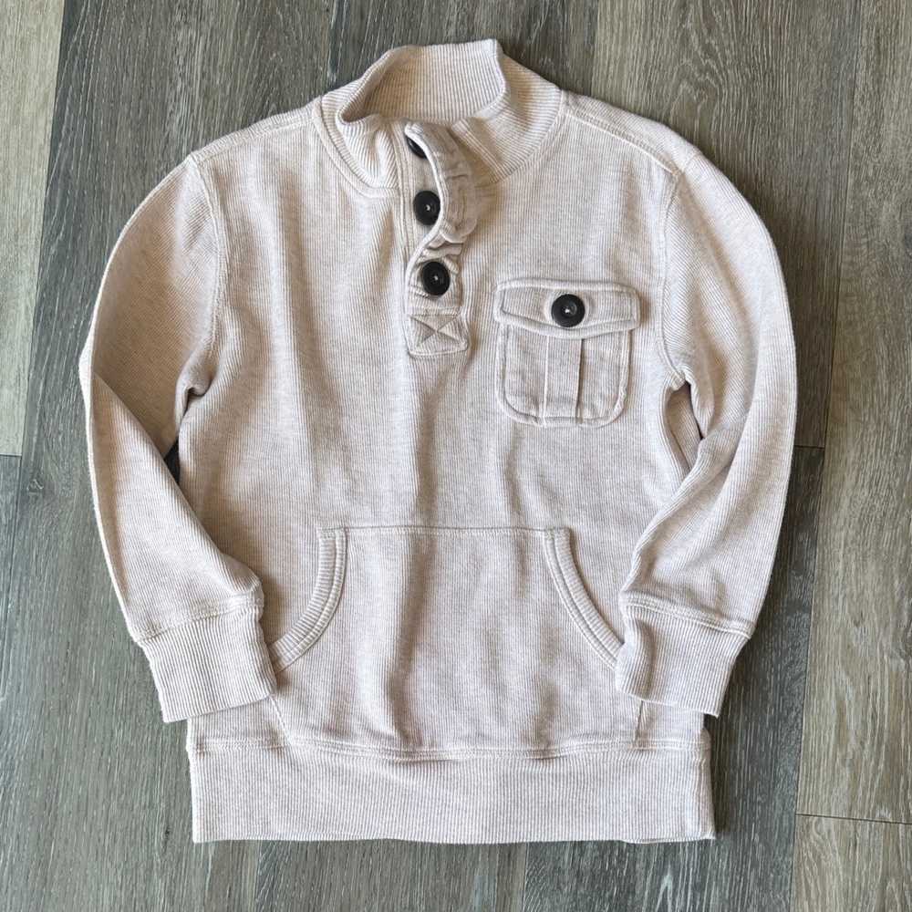 Old Navy Neutral Cream Knit Pullover Hoodie